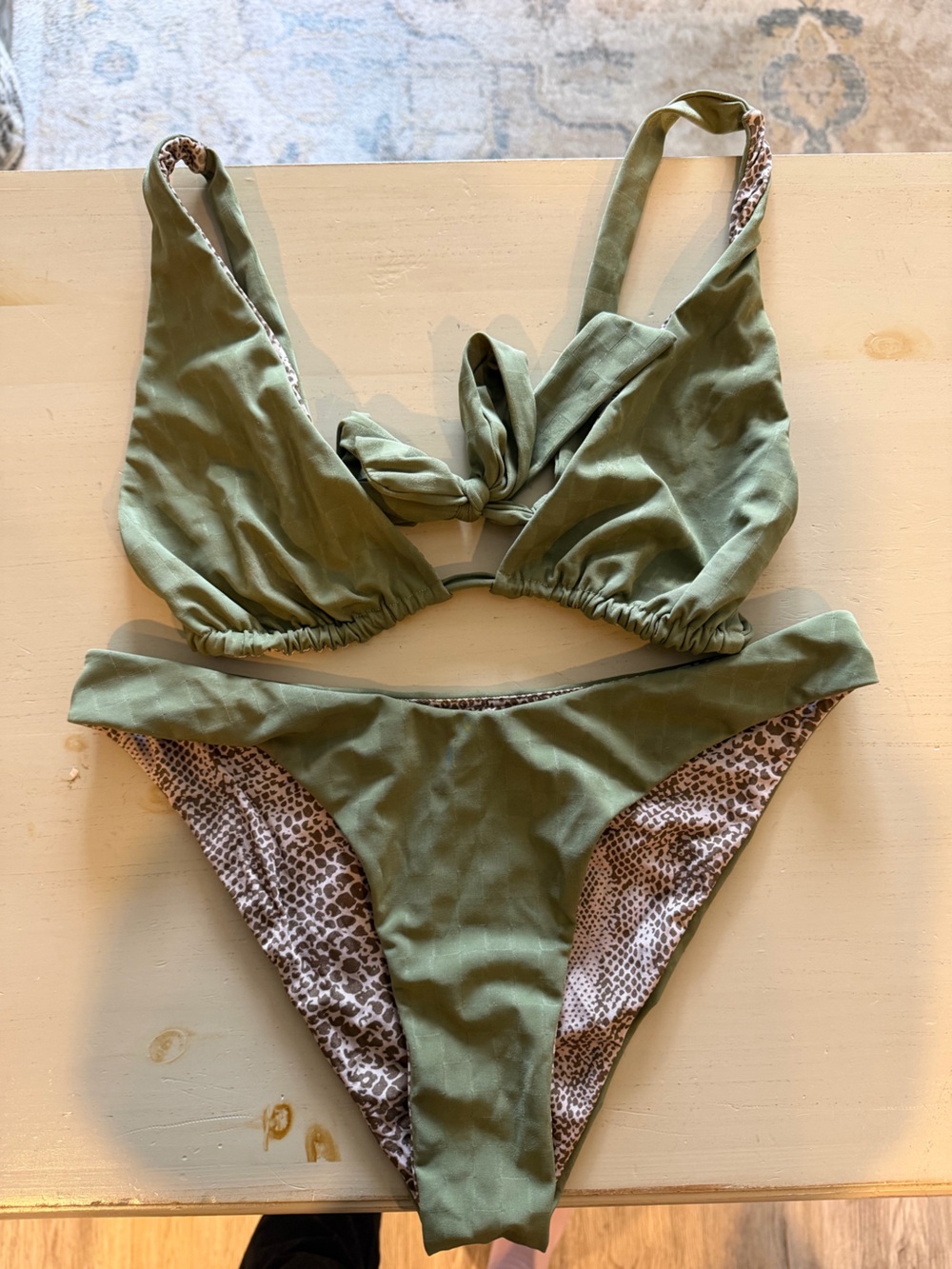 acacia swimwear olive green bikini (Blake top, Zuma bottom)